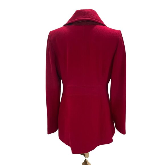 London Fog Red Wool Blend Peacoat Scarf Medium Women Winter Classic Trendy - Picture 10 of 12